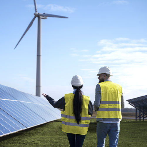 trabajadores de las energías renovables